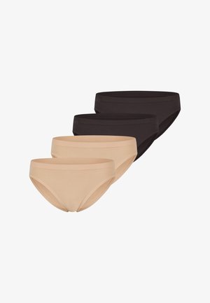 4ER PACK GO SENSE - Bas de bikini - schwarz beige