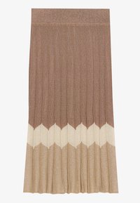 KNITTED SKIRT - A-line skirt - beige