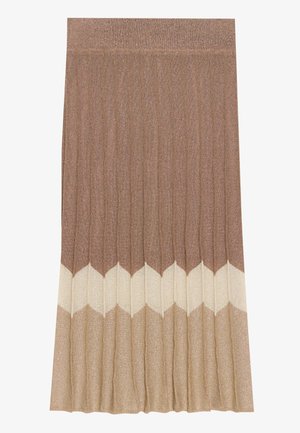 Anna Field KNITTED SKIRT - Falda acampanada - beige