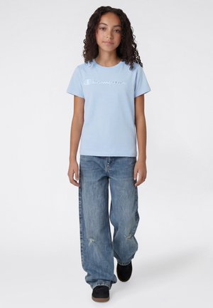 Champion, TEE ICONS - T-Shirt print - light blue