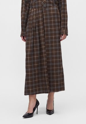 Gestuz, ALEYA SKIRT - А-образна пола - green olive check