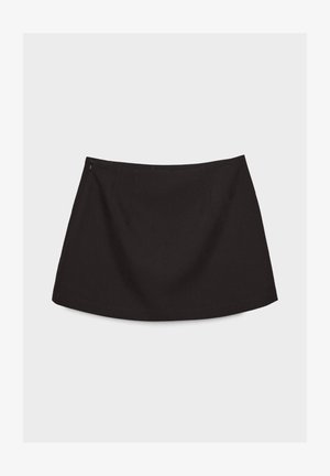 Stradivarius, WITH SIDE SLIT - A-snit nederdel - black