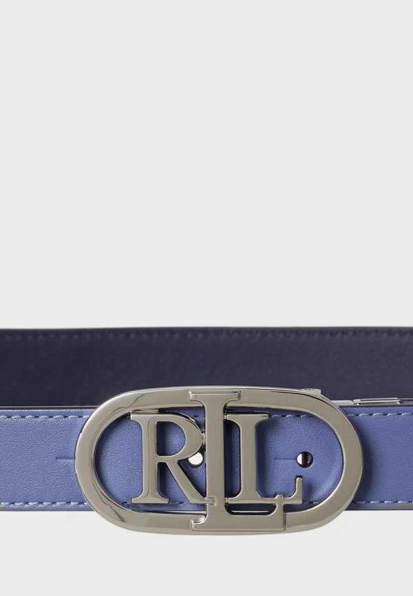 OVAL LOGO REVERSIBLE LEATHER SKINNY BELT - Belt3