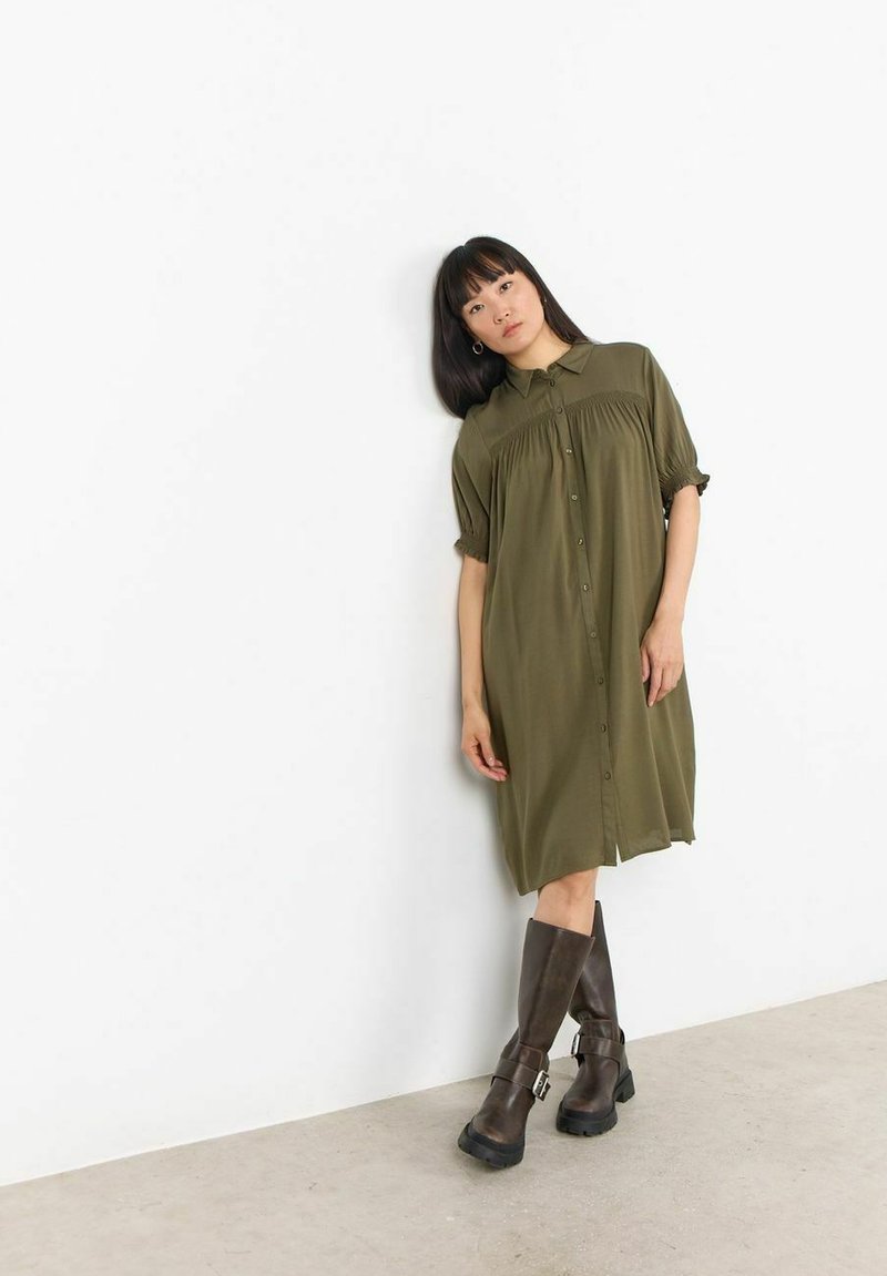 vintage brown polka dot dress Wingtip Chukka Boots- Olive Brown by Lethato STANDARD / US 13.5-14 / UK 13 / Olive Brown main image 1