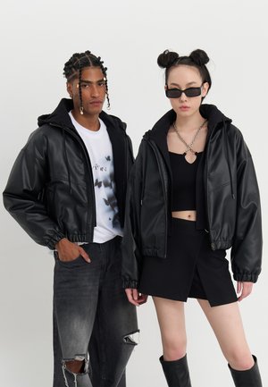 YOURTURN UNISEX - Ľahká bunda - black