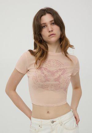 CROP FARFALLA - T-shirt z nadrukiem