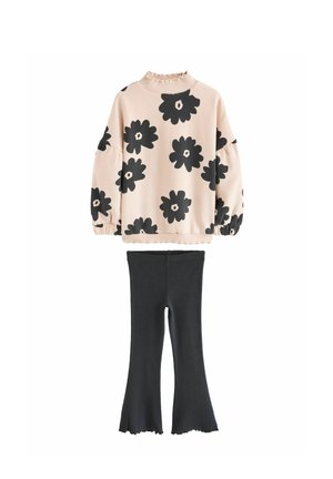FLARE SET - REGULAR FIT - Collegepaita - black floral print