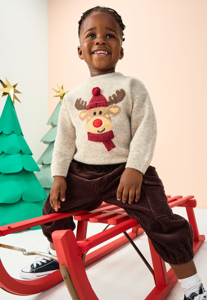 Maglione Natalizio Da Donna Happy Reindeer: Plus Size Con Renne E Fiocchi Di Neve