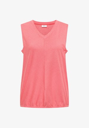 Cecil, TOP WITH V-NECK AND STRIPES, czerwony