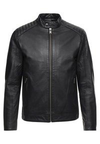 RACER - Casaco de couro - black