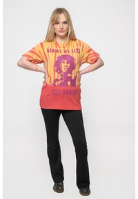 Paradiso Clothing THE DOORS LIGHT MY FIRE DYE WASH - Print T-shirt - orange