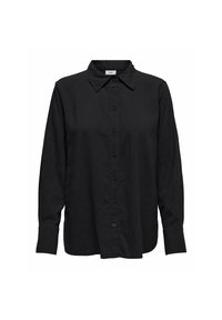 LOCKER GESCHNITTEN ÄRMELBÜNDCHEN MIT VOLUMINÖSER ARMSCHNITT - Overhemdblouse - schwarz