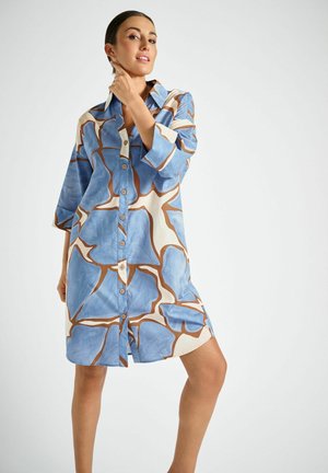 GEBLÜMTES - Robe chemise - blauw