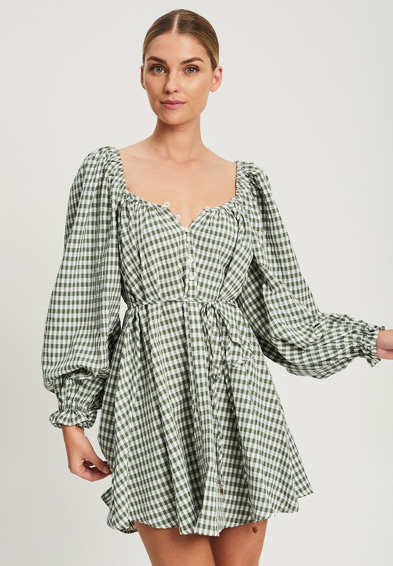 THE FATED KASEY Day dress sage gingham/green Zalando.ie
