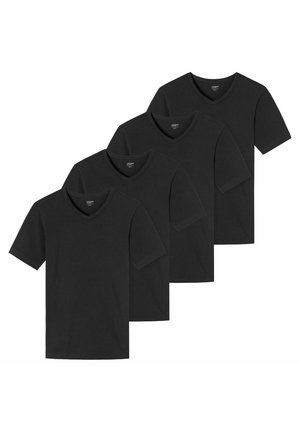 MIT V-NECK 4ER PACK - Unterhemd/-shirt - schwarz