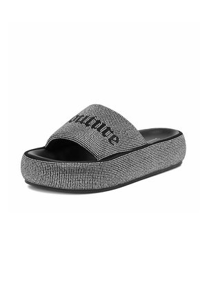 Juicy Couture, JUICY COUTURE FLIP-FLOPS WOMEN'S BLACK 5906751734995 - Muiltjes - black