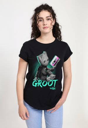 I AM GROOT NEON BABY GROOT - Print T-shirt - black