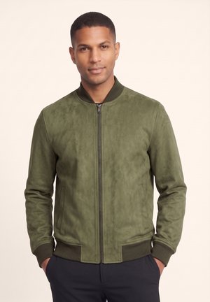 Pier One by Zalando, FAUX SUEDE - Яке бомбър - green