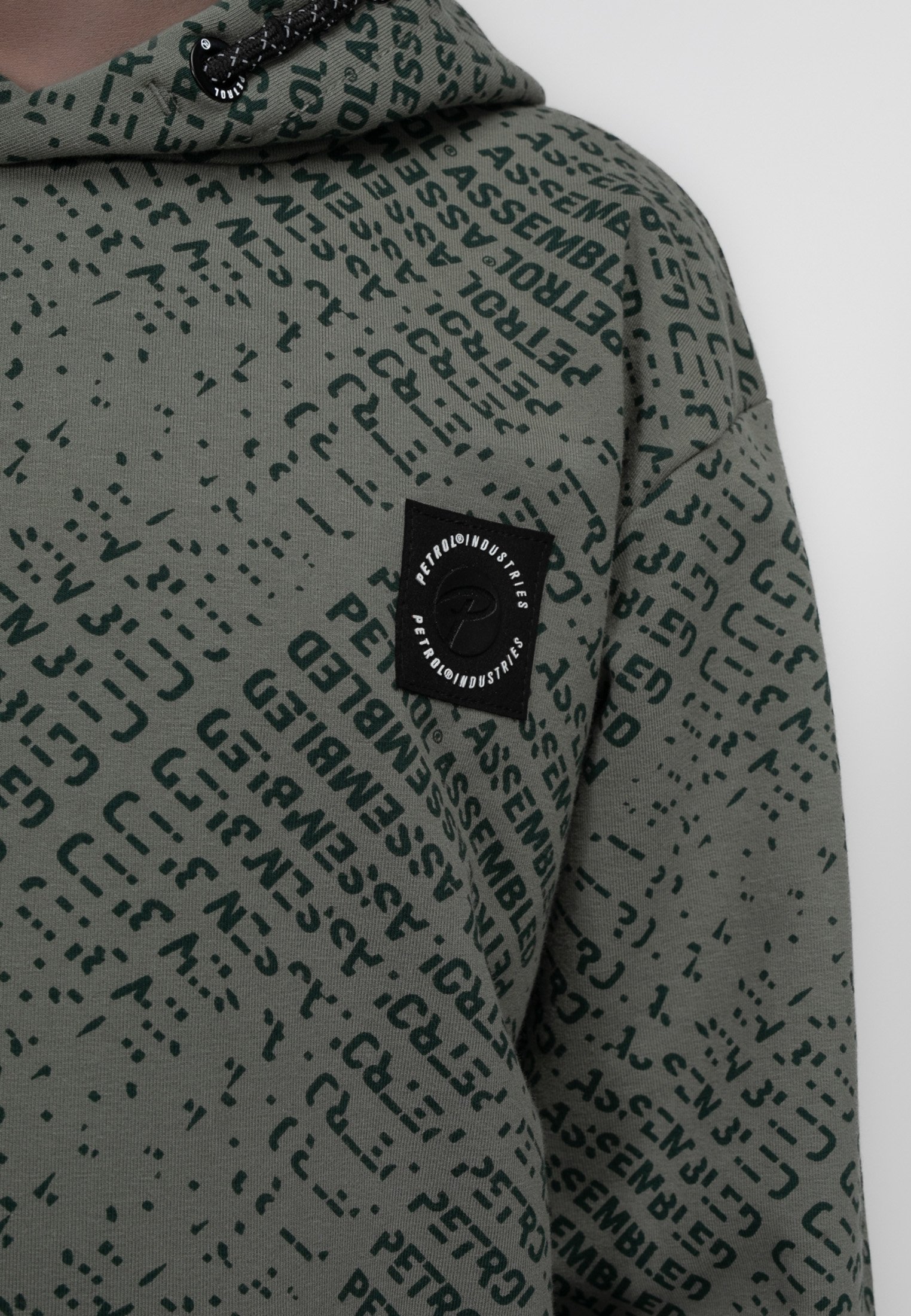 Petrol Felpa Con Cappuccio Uomo – Verde, 95% Cotone, 5% Elastan, Manica Lunga, Taglia XL, Modello Industries 5178