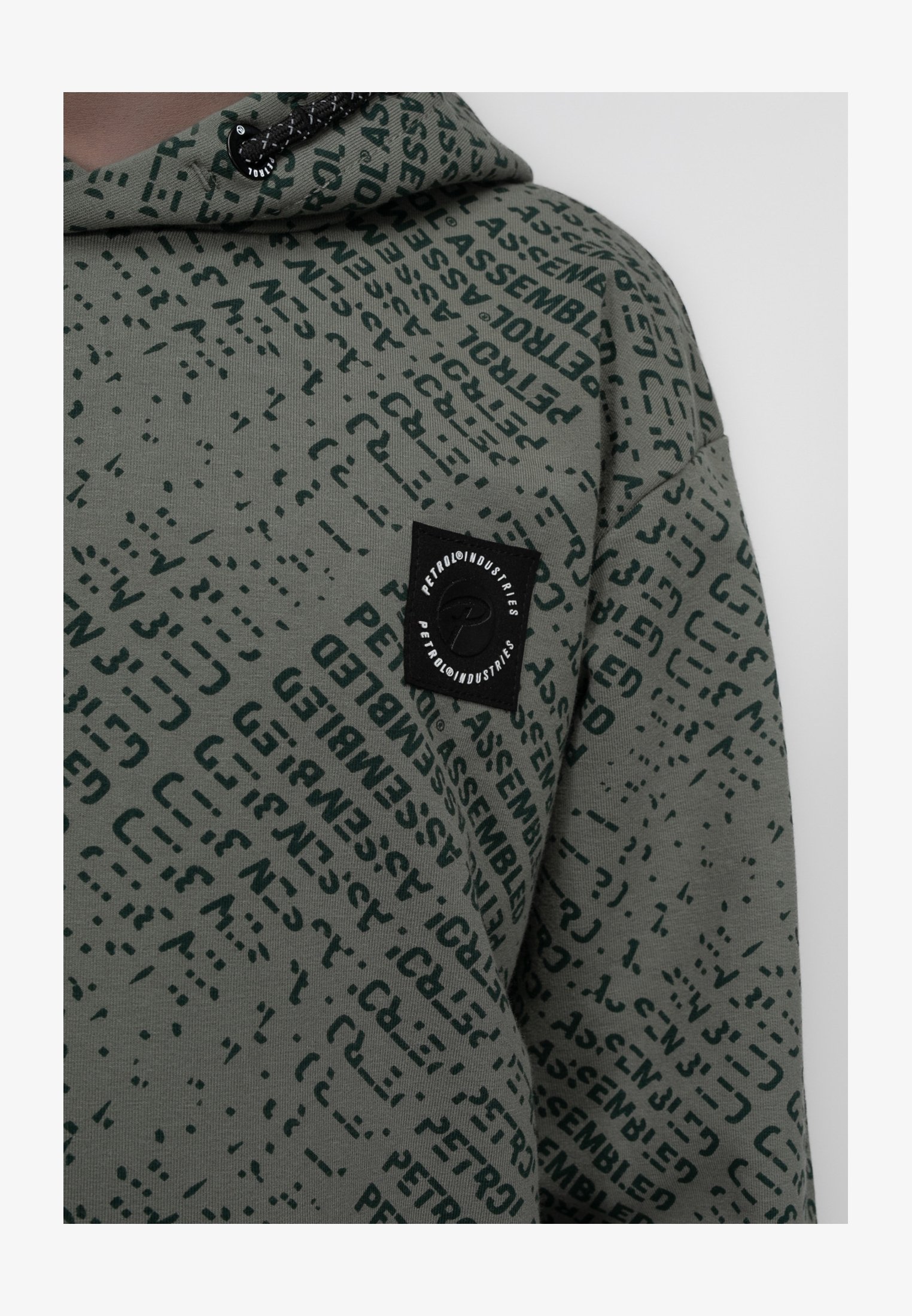 Petrol Felpa Con Cappuccio Uomo – Verde, 95% Cotone, 5% Elastan, Manica Lunga, Taglia XL, Modello Industries 5178