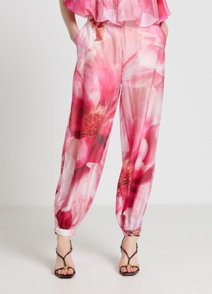 Calliope, PANTALONE LUNGO FIORI - Trousers - var rosa vivo