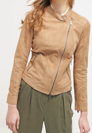 Leren jas - beige