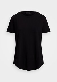 LINEN BLEND JERSEY SHORT SLEEVE TEE - T-shirt estampada - black