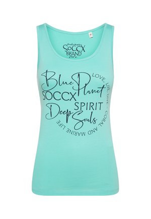 Soccx, SOCCX TOP MIT LABEL PRINT - Top - flash aqua