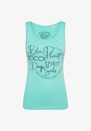 Soccx, SOCCX TOP MIT LABEL PRINT - Top - flash aqua