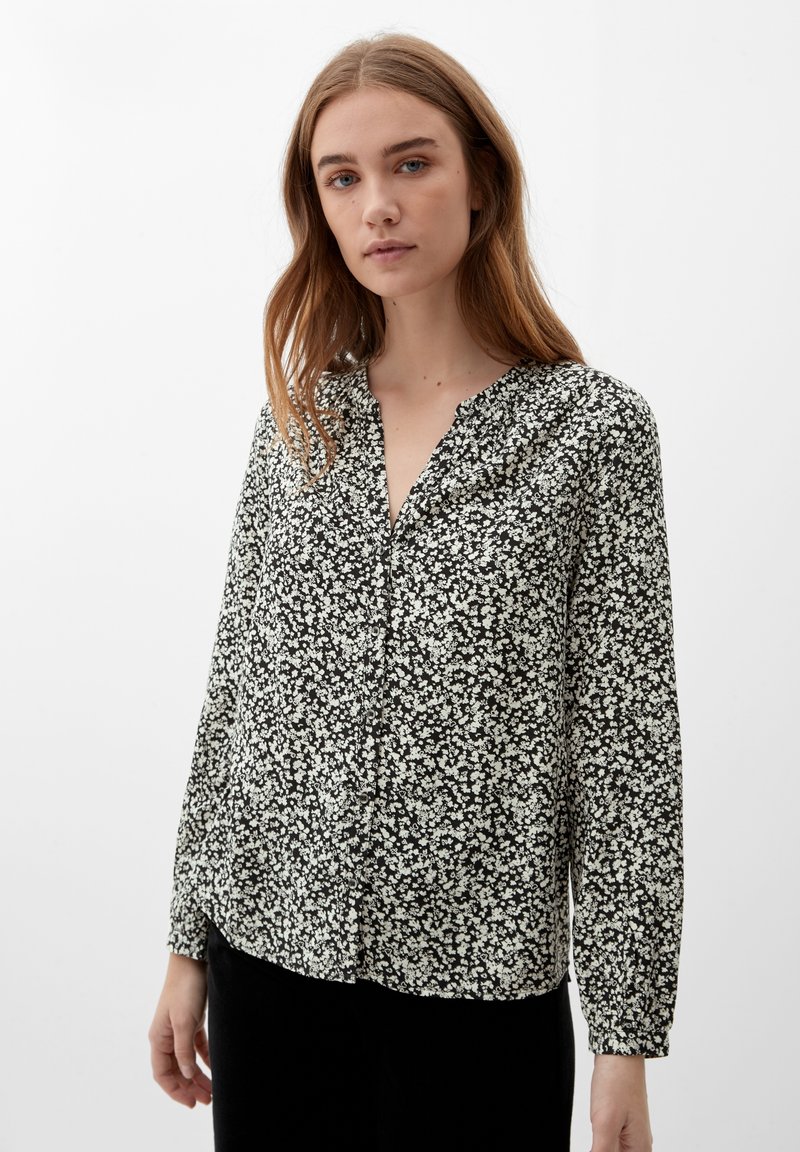 s.Oliver MIT ALLOVERMUSTER - Bluse - weiß