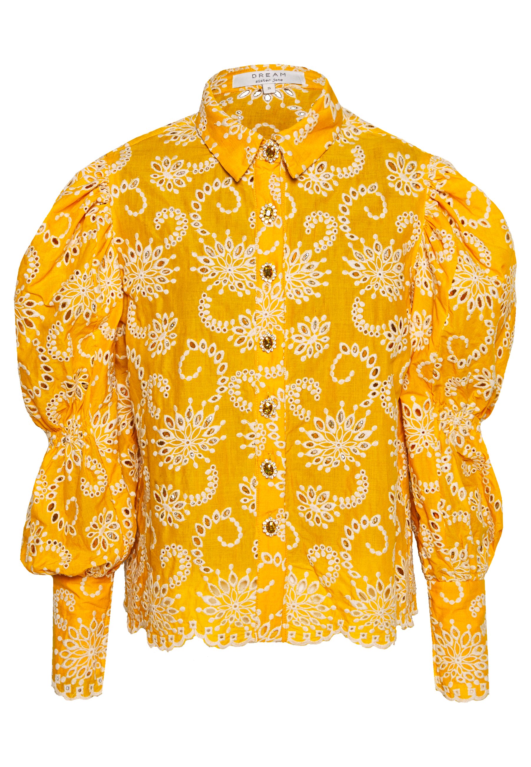 Sister Jane BROIDERY RANCH SCALLOP SHIRT Bluser yellow Sister Jane BROIDERY RANCH SCALLOP SHIRT - Bluser - yellow