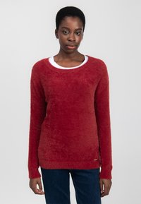 INFLUENCER CREW-NECK - Strickpullover - cognac