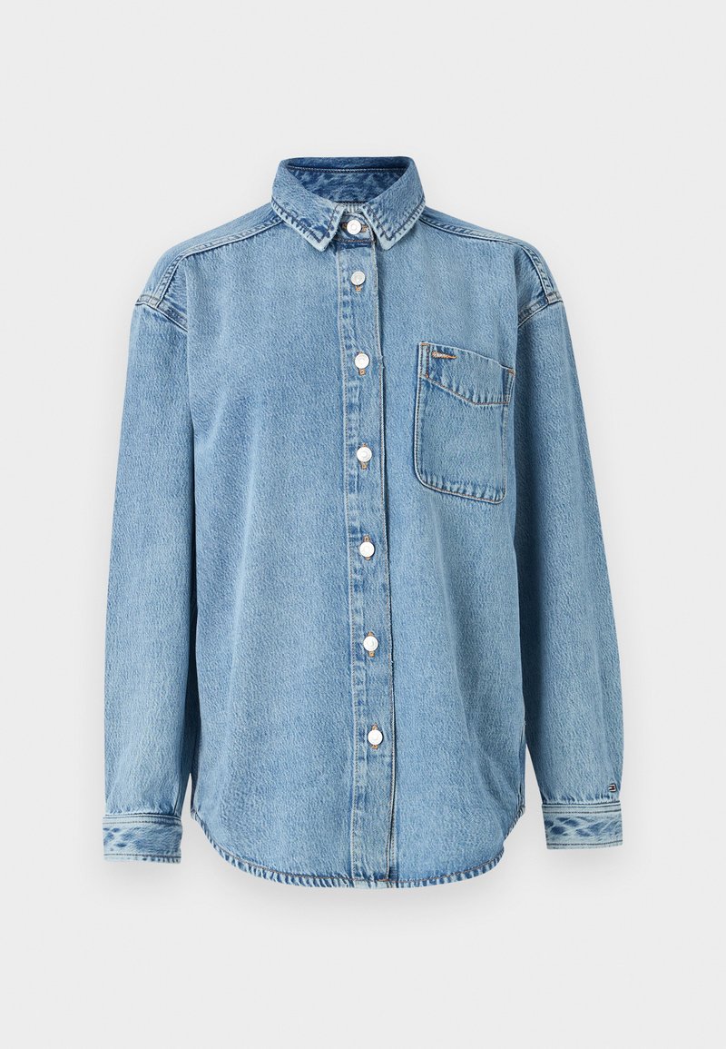 Tommy Jeans Overhemdblouse lichtblauw denim Tommy Jeans Overhemdblouse lichtblauw denim