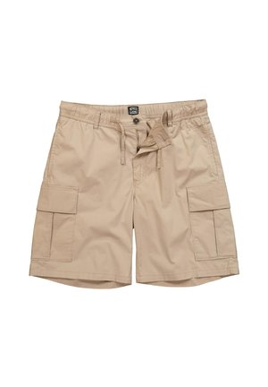 STHUGE, CARGO BERMUDA SHORTS, BAGGY FIT, ELASTICATED WAISTBAND, UP TO SIZE 72 - Shorts - putty