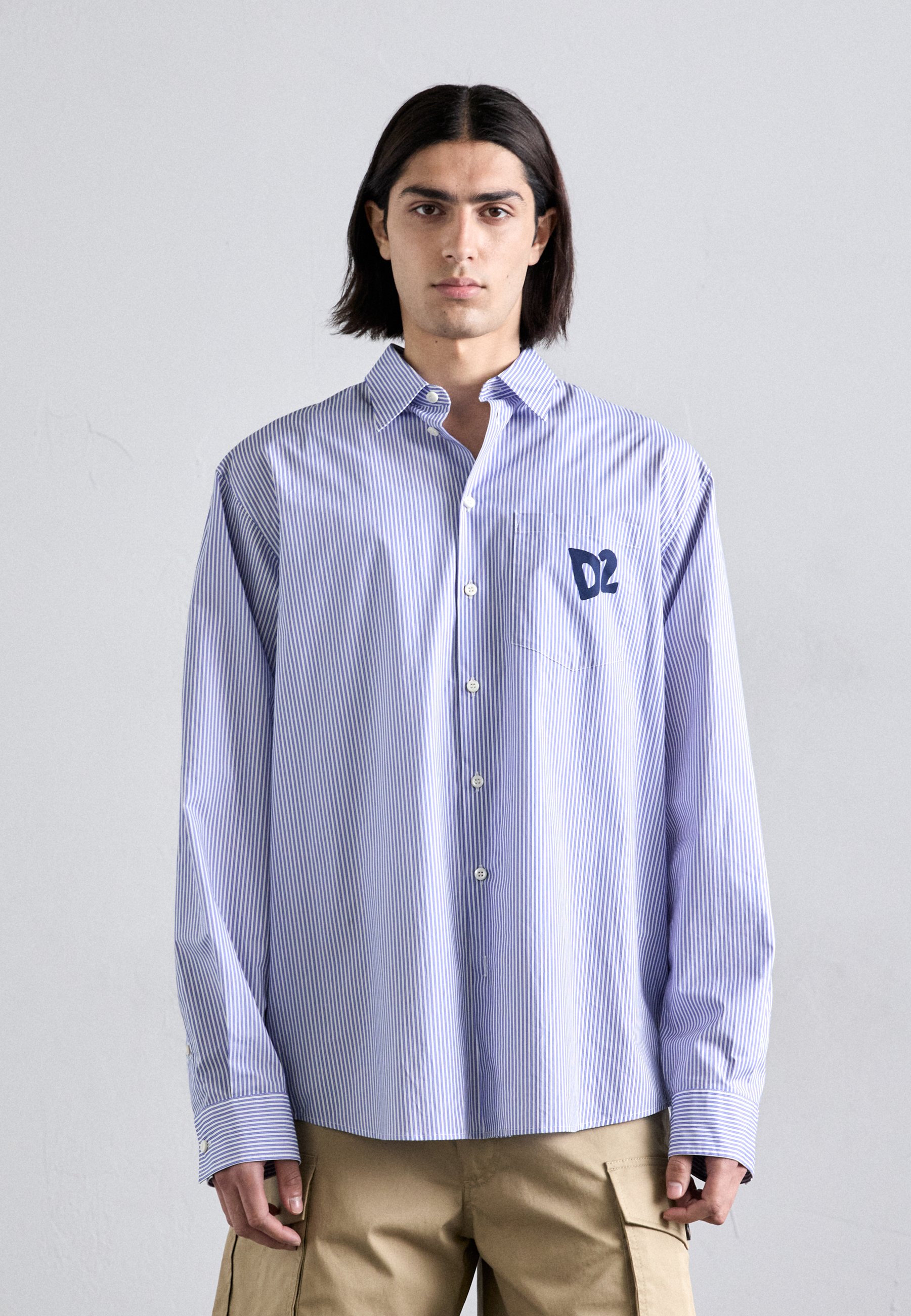 Dsquared2 OVERSIZED - Shirt - blue/white/blue - Zalando.co.uk