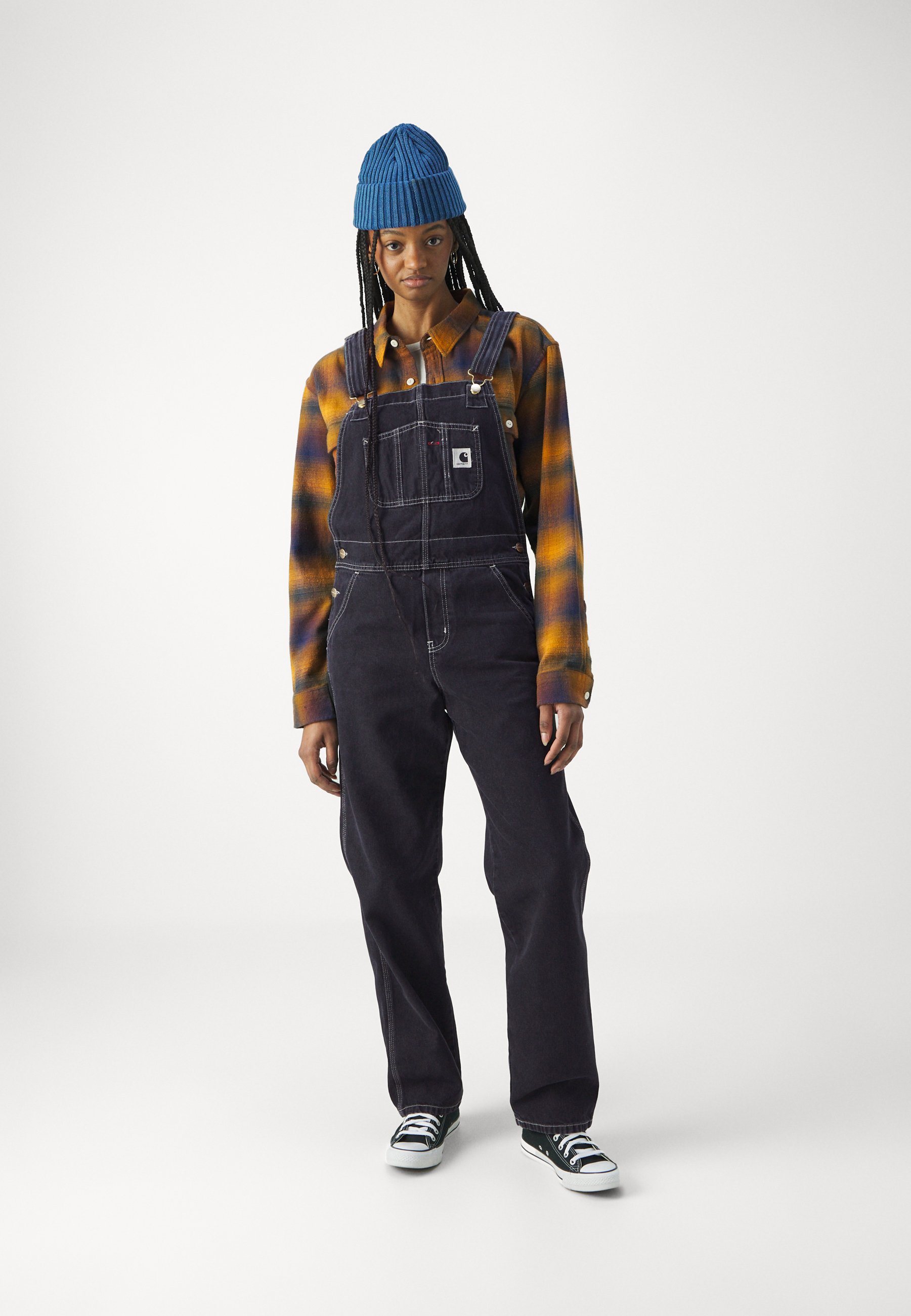 Carhartt WIP BIB OVERALL STRAIGHT - Latzhose - black/black denim