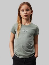 Calvin Klein Jeans MICRO MONOGRAM - Camiseta estampada - meteor green