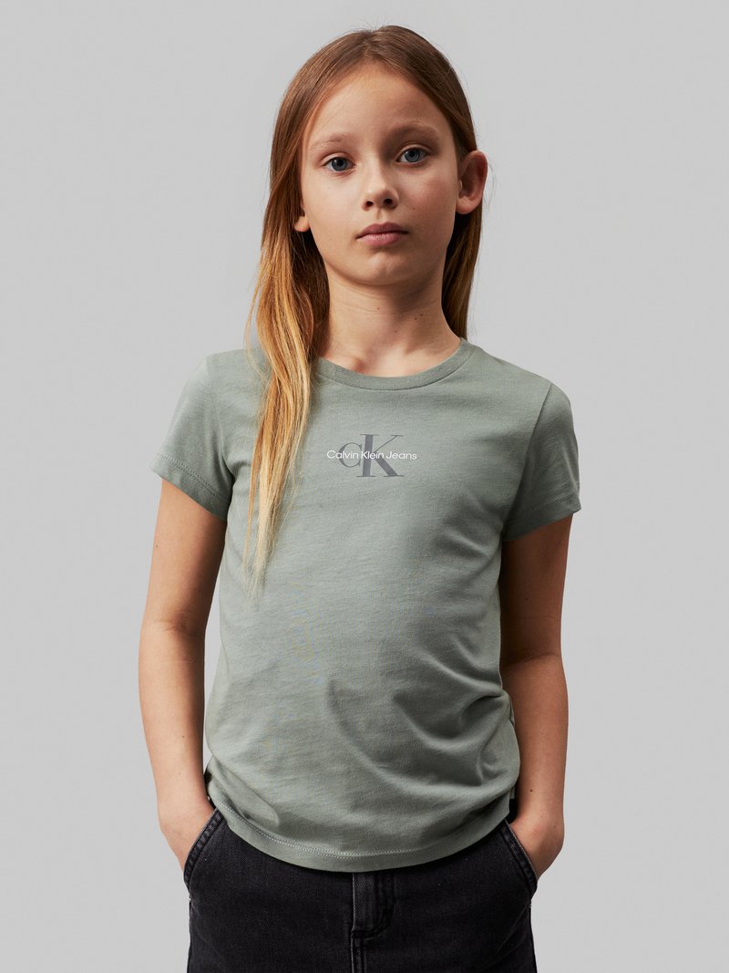 Calvin Klein Jeans MICRO MONOGRAM - Camiseta estampada - meteor green