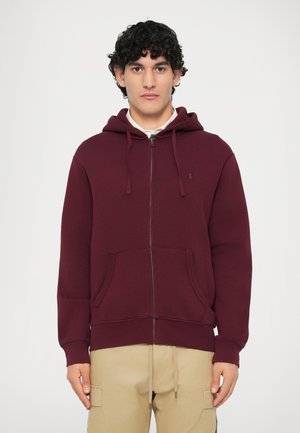 LONG SLEEVE SWEATSHIRT - Cipzáras pulóver - rich ruby
