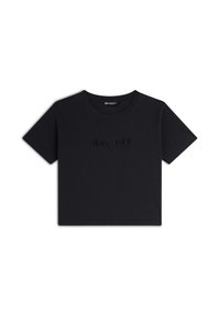 Freddy CROPPED GIROCOLLO COMFORT CON RICAMO - Camiseta estampada - nero
