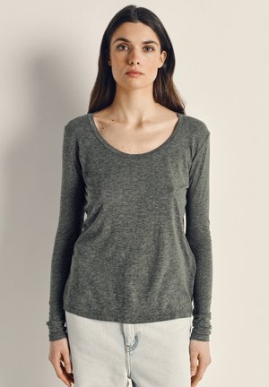 American Vintage JACKSONVILLE ROUND NECK LONG SLEEVE - Tops ar garām piedurknēm - anthracite chine