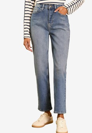 Love & Roses HIGH WAIST STRAIGHT REGULAR FIT - Tiesaus kirpimo džinsai - mid wash blue