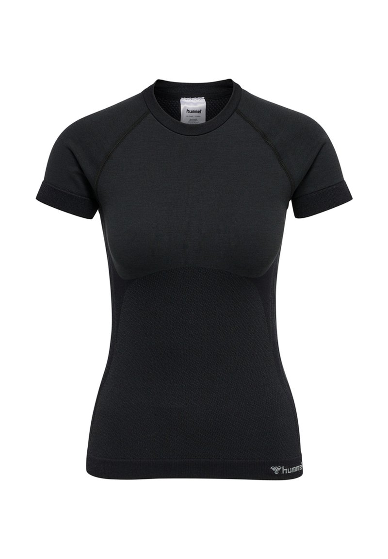 Hummel Sport T-shirt gemêleerd zwart