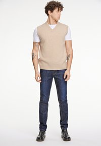 Lindbergh V-NECK SLIPOVER - Stickad tröja - lt sand mel