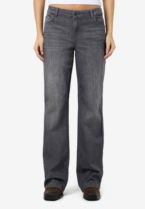 NMNILA WIDE - Wide Leg - dark grey denim