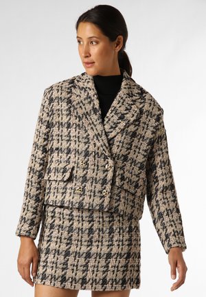 Blazer - beige schwarz
