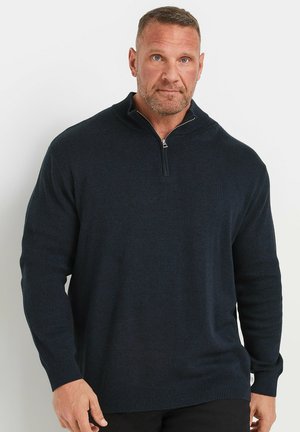 BadRhino, MEN'S QUARTER ZIP JUMPERS - Jersey de punto - navy