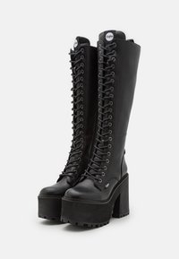 Buffalo KILLAH LACE UP HI - Botas de tacón - black