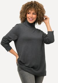 Ulla Popken ROLLKRAGEN BÜNDCHEN - Pullover - medium gray melange