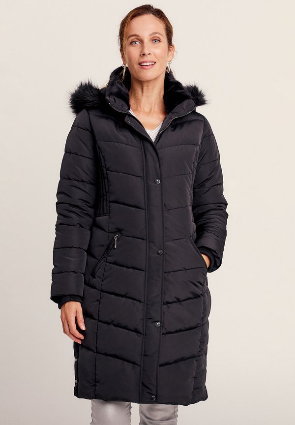 LANGE MIT KAPUZE - Wintermantel - noir